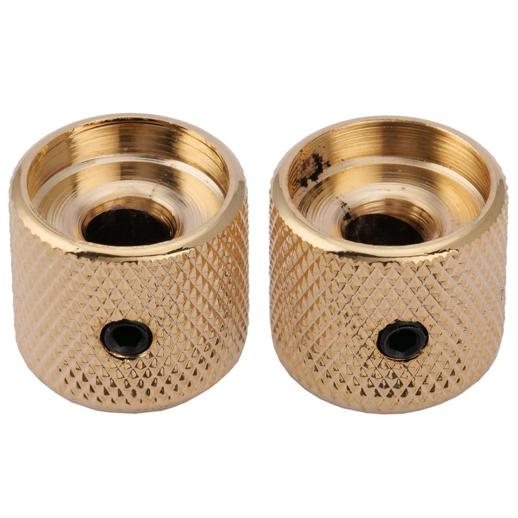 Musiclily Pro 6 мм Купольная ручка Горизонтальный тип винта Сталь для электрогитары Telecaster/PB Bass Золото, (Набор 2)