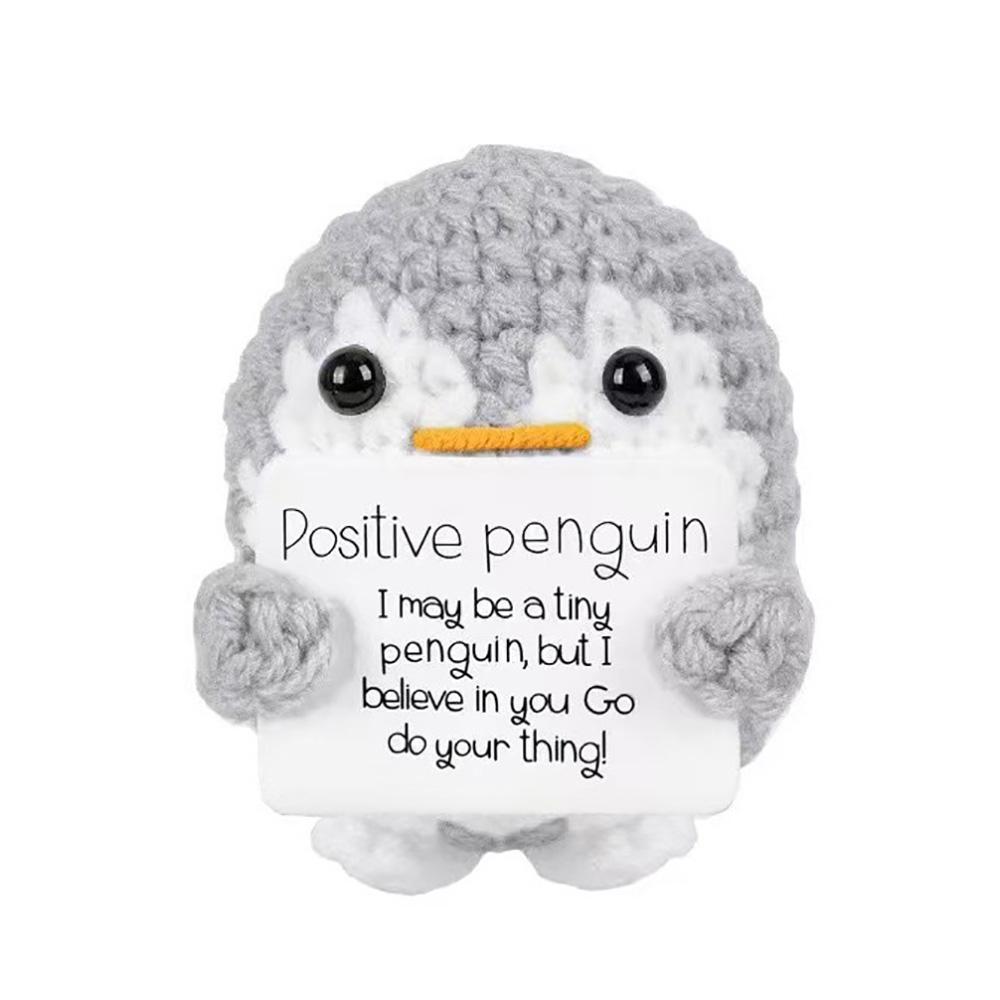 Милая кукла-пингвин эмодзи креативные вязаные куклы ручной работы позитивная энергия эмоциональные игрушки подарки на день рождения праздник