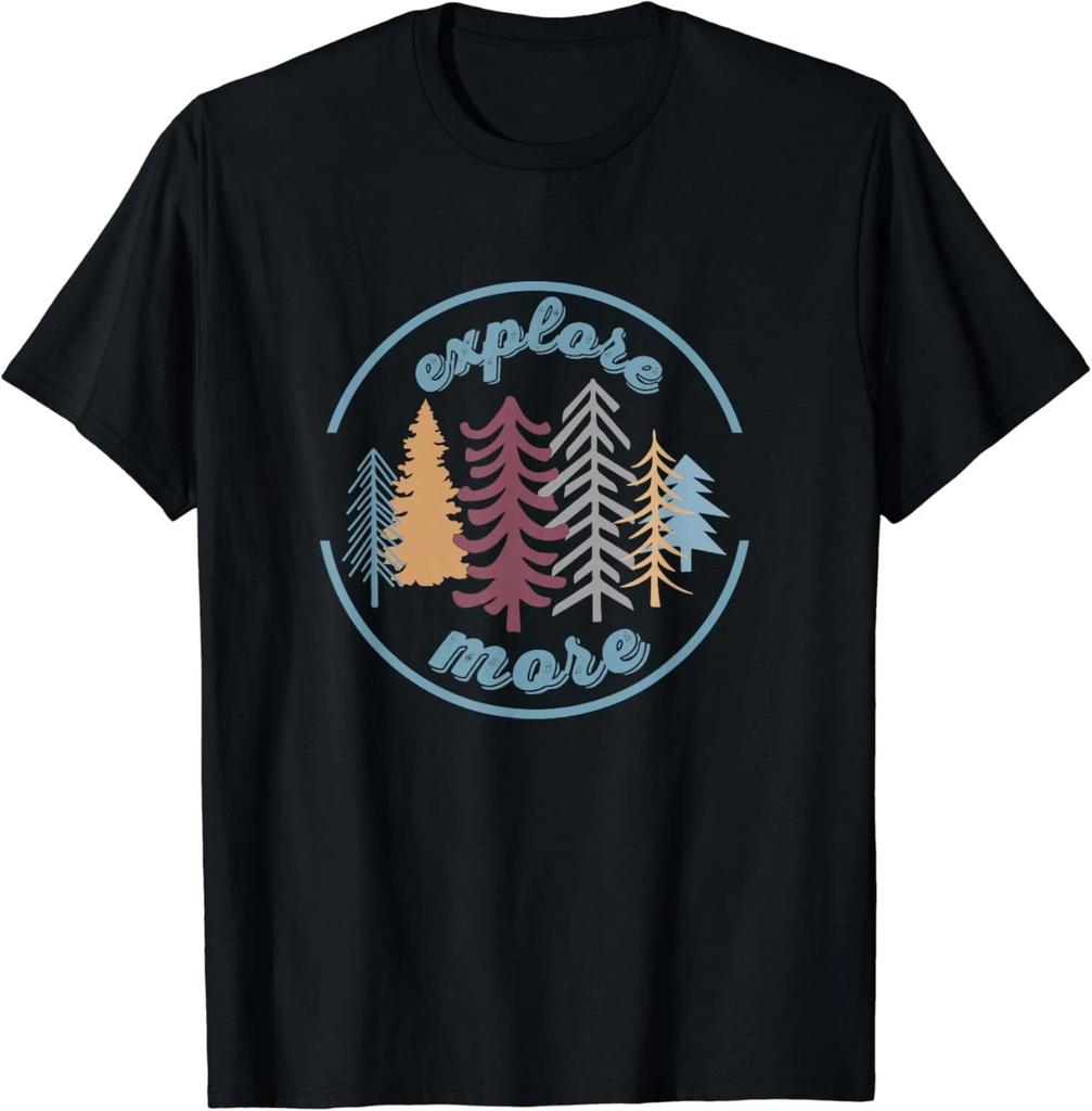 Explore More Outdoor Adventure Hiking Camping Minimal Design Unisex T-Shirt