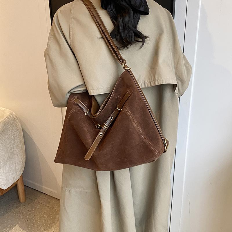 High Quality 4 In 1 Backpack Large Capacity PU Nubuck Leather Messenger Bag Versatile Shopping Bag for Women