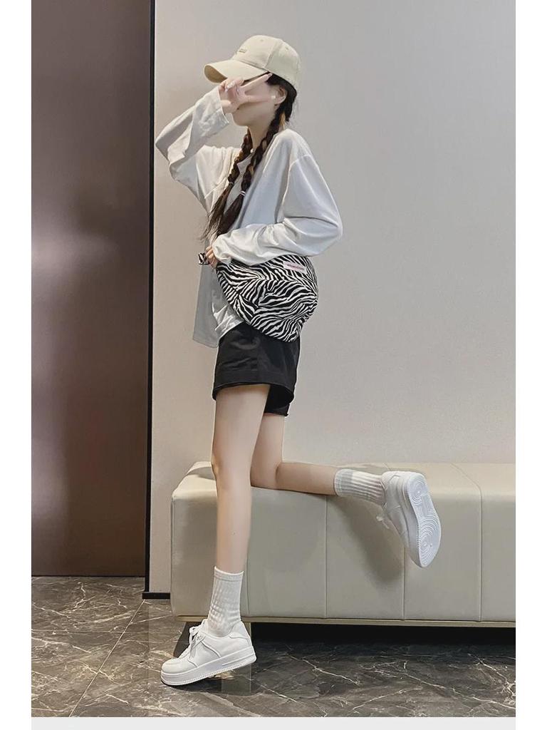 Женские белые кроссовки, увеличивающие рост 2024 года — универсальная спортивная повседневная обувь на толстой подошве на весну и осень