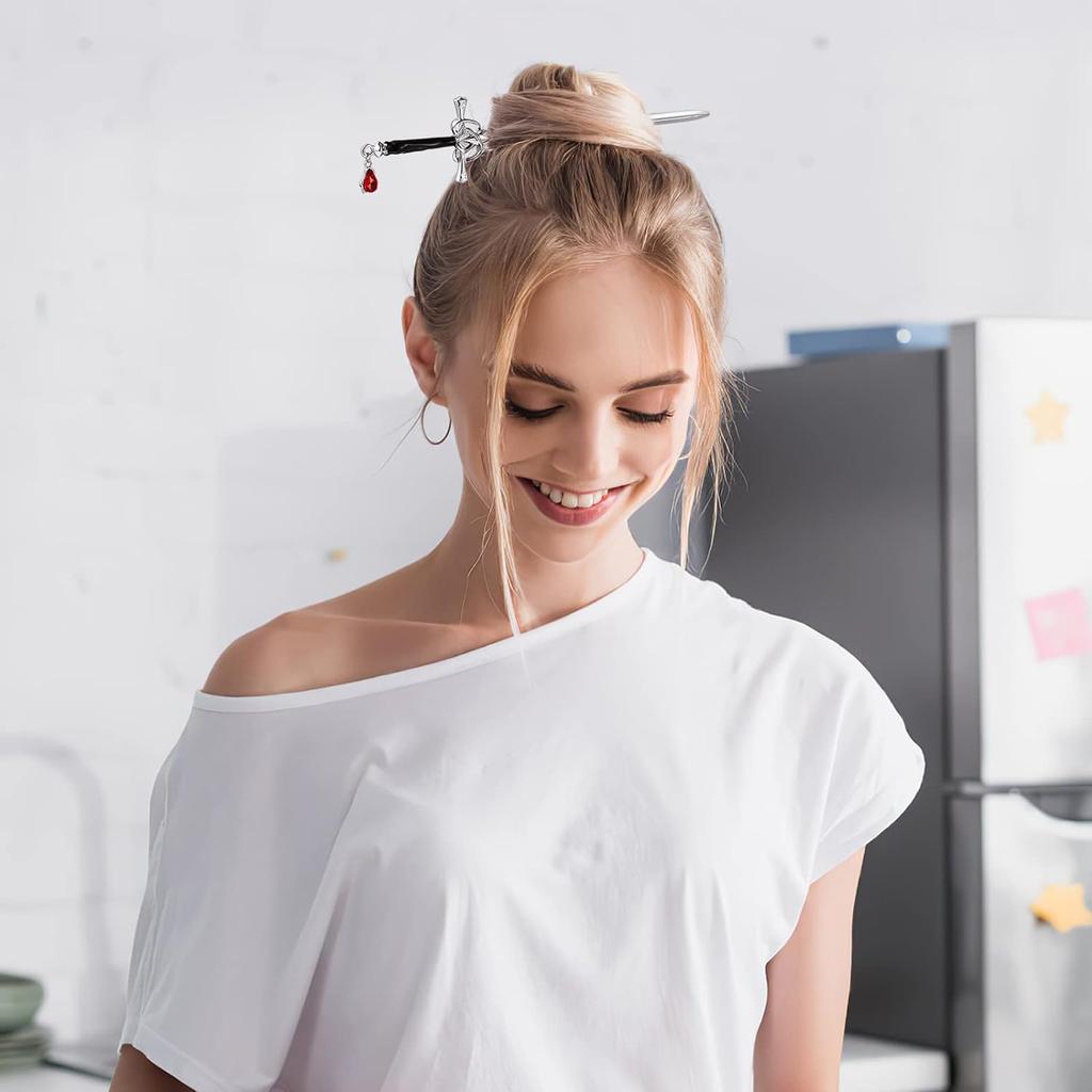 Палочка для волос в китайском стиле, дизайн меча, палочка для волос, палочки для еды, заколка для волос, шиньон, женские аксессуары для волос