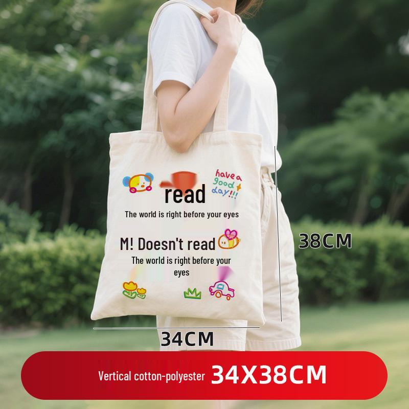 Индивидуальная Экологичная Хлопковая Холщовая Сумка через Плечо с Логотипом – Пустая Сумка для DIY