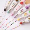 Cartoon Floral Sticker Tape Pen Funny Kids Notebook Diary Decoration Sticker for Children Toy