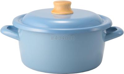 Кастрюля Fuji Enamel Cotton Plus 20 см, пепельно-голубая CTP-20W.AB