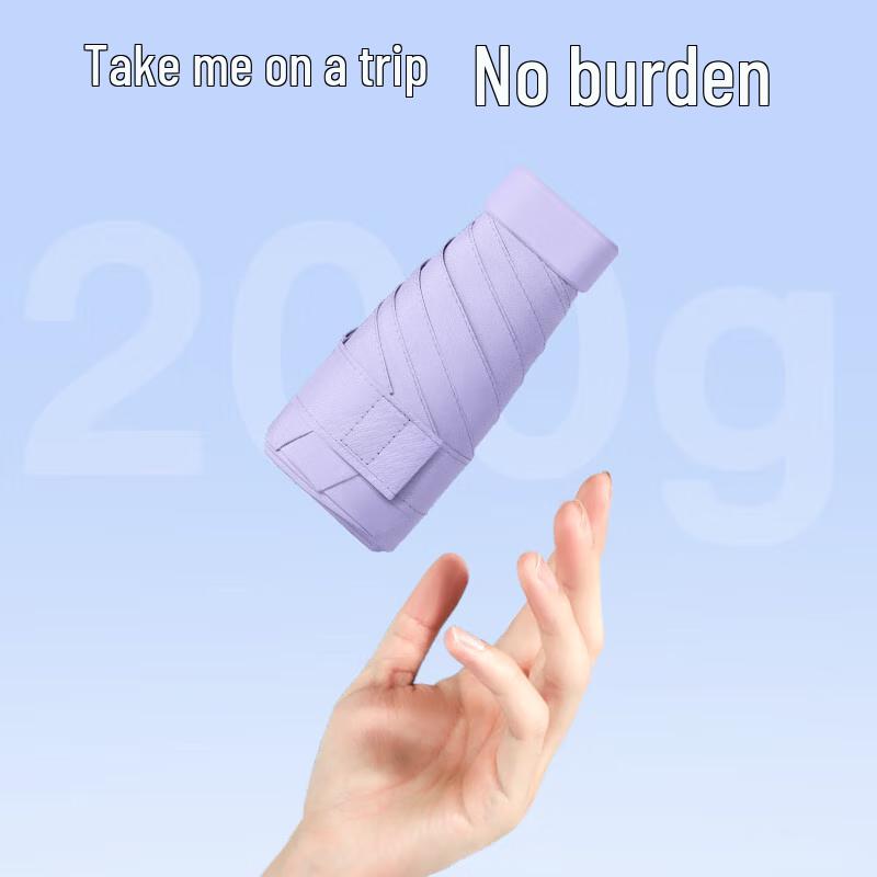 Xinyuxuan Flat Six-Fold PU Sun/Rain Umbrella