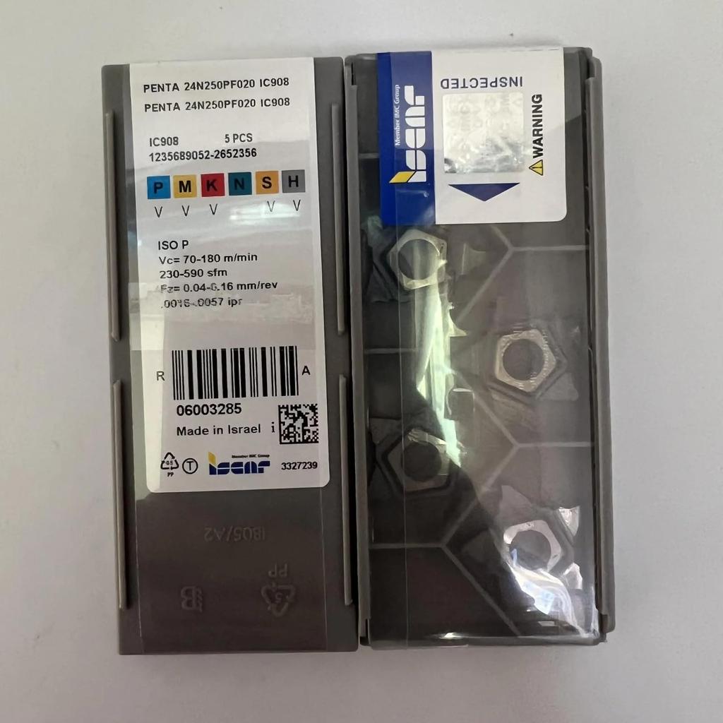 ISCAR / PENTA 24N250PF020 IC908 /Industrial Indexable Carbide Inserts 5 PCS