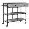 Kitchen Trolley Grey Sonoma 105x42x95 cm Particleboard