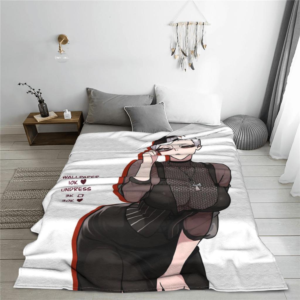 Seiko Ayase Dandadan Soft Warm Blanket  Child Plush Throw Blanket Pattern Couch Chair Flannel Bedspread Sofa Bed Cover