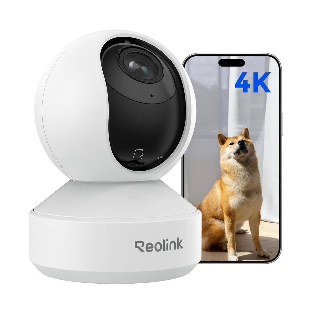 REOLINK Pet 3x Optical Automatic 5GHz WiFi AI Detection Camera, 4K, Zoom, 8MP+ Resolution, Tracking, 6, Human/Pet/Acknowledgement