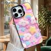 Phone Case: 2D Flat, Fits iPhone 18, 17, 16, 15, 14, 13, 12Pro Protective Case, Rainbow Clouds, Perfect Christmas and Halloween Holiday Gift