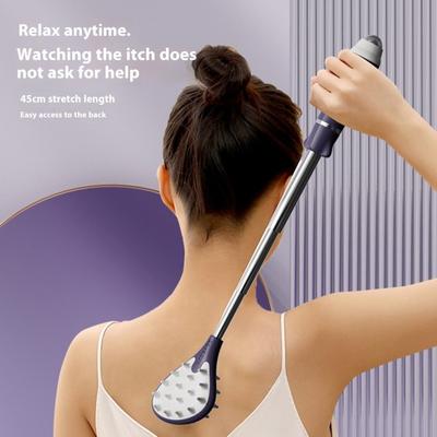Портативный телескопический чесальщик спины, зудящий чесательный инструмент для глубокого массажа тканей, акупунктурный массажер с магнитными шариками