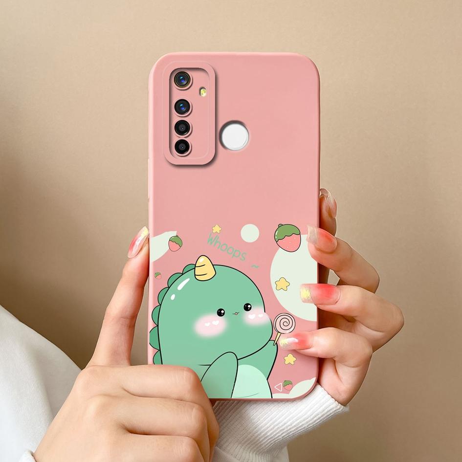 Чехол для Oppo Realme V13 X2 X7 V15 Q5 Q5i Q Q3 Q3i F29 A5 Pro Задние крышки с рисунком аниме-динозавров Мягкие силиконовые защитные чехлы для объективов для Oppo Shell