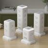 Multifunctional Vertical Cube Power Strip with USB Ports and Overload Protection