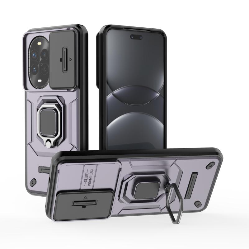 Slide Lens Protect Shockproof Armor Phone Case For Huawei Nova 13 Pro Nova 13 5G Ring Holder Cover For Nova13 Nova13Pro