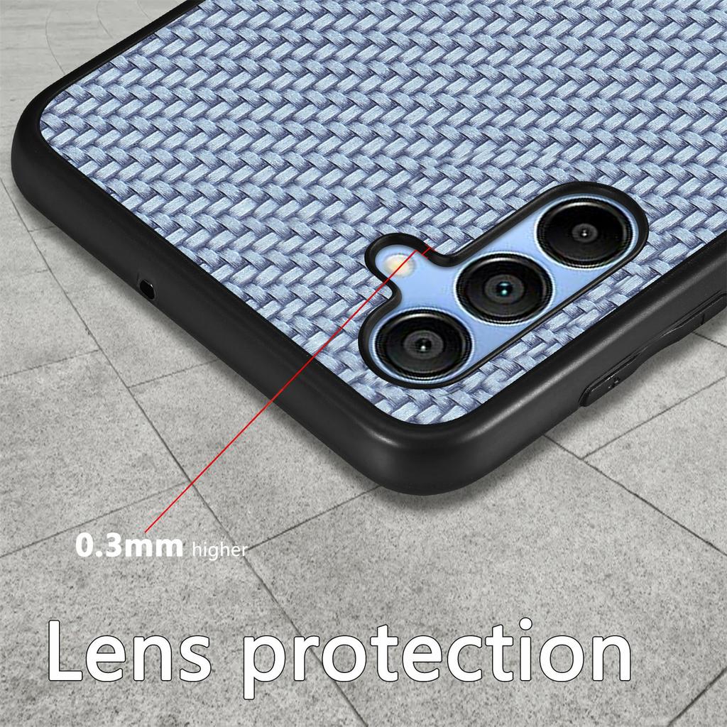 For Samsung Galaxy A16 4G/5G Case Carbon Fiber Texture PU+PC+TPU Phone Cover