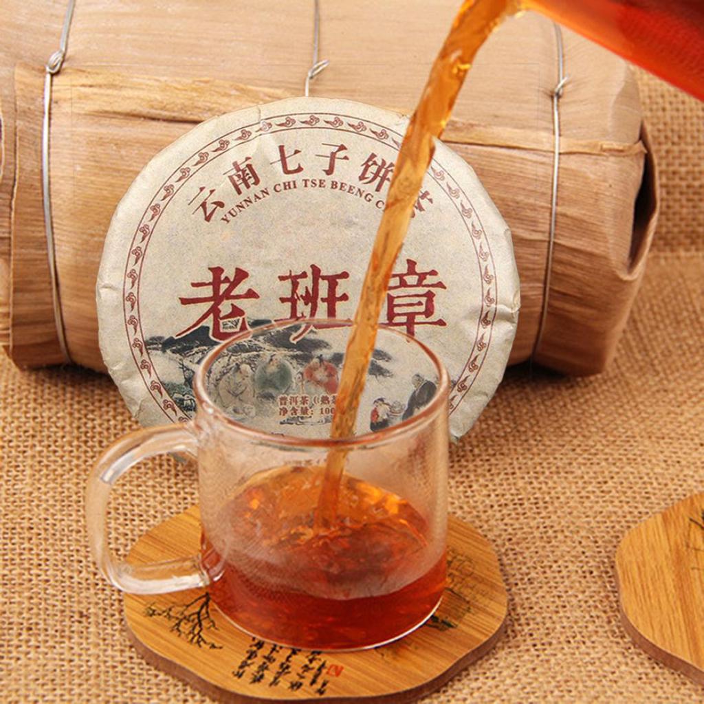 100g High Quality Chinese Aged Yunnan Puerh Ripe Tea Round Brick Health Care