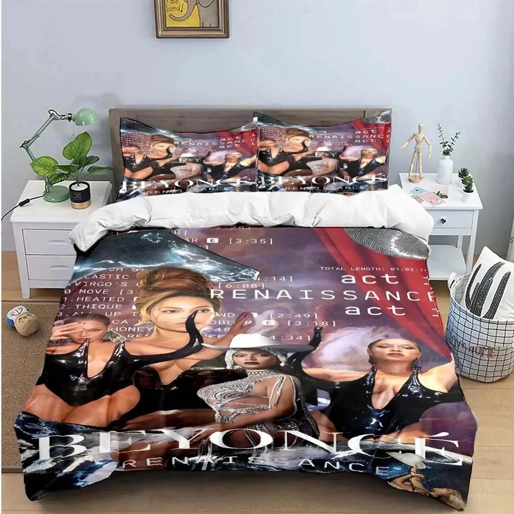 Роскошный Новый 3D Принт Поп Певица B-Beyonce Постельный Комплект Мальчики Девочки Пододеяльник Наволочка Мальчики Взрослые Домашний Текстиль