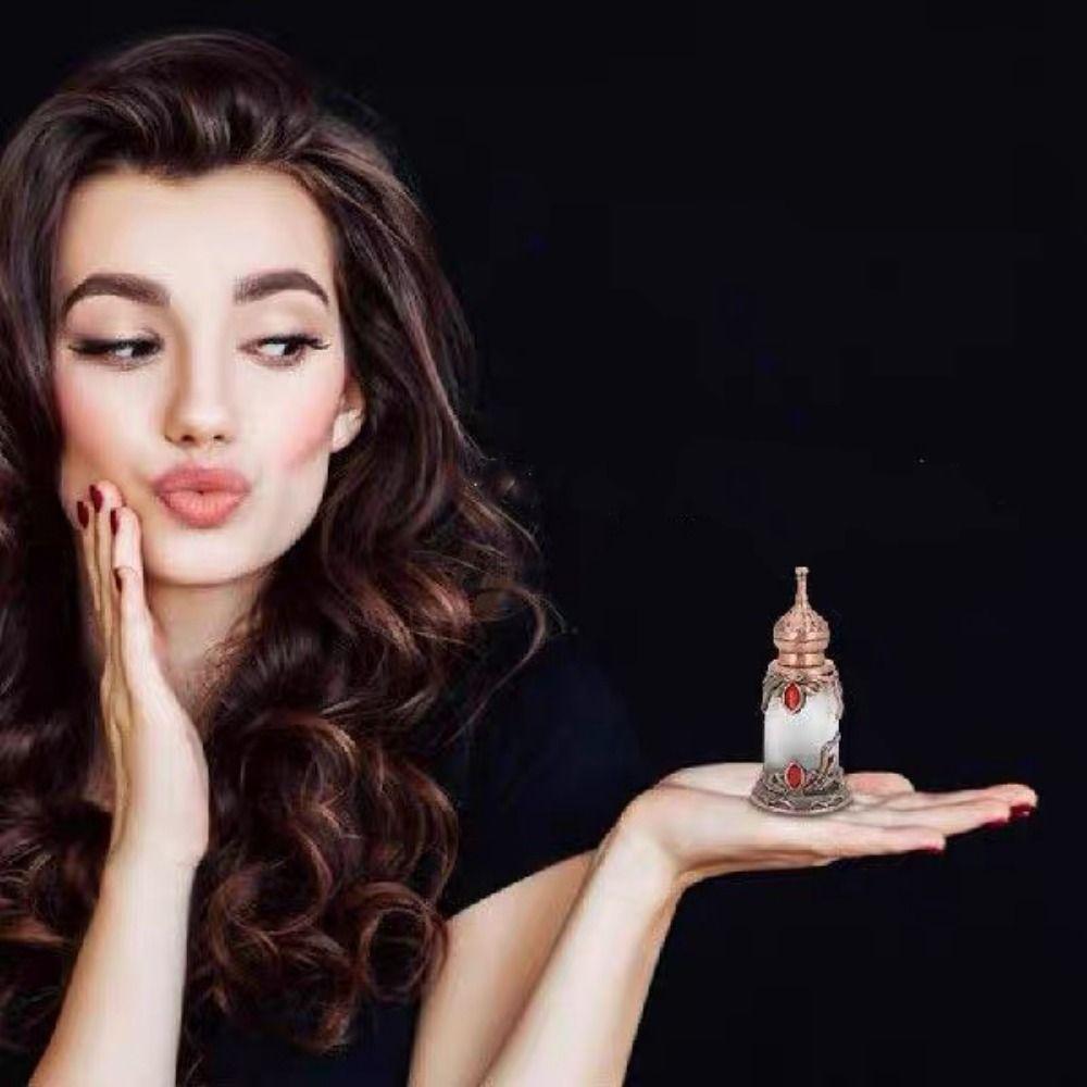 Arab Style Essential Oil Bottle Antiqued Glass Sub-packaging Bottle  Desktop Adorn