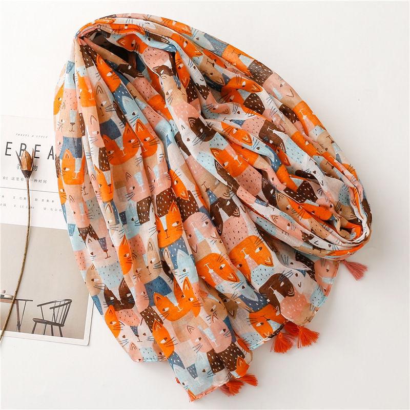 Scarf for Women In Spring and Autumn Thin Cotton and Linen Scarf Gauze Scarf Beach Scarf Summer Sun Protection Shawl