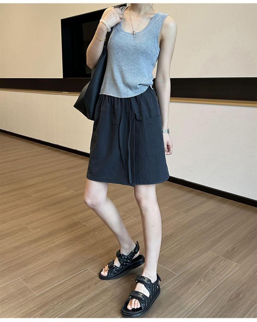 Women's High Waist Summer Sun Protection Skirt Shorts - Plus Size, Casual, Versatile, Anti-exposure, Slimming, Loose Fit