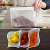4Pcs Silicone Food Storage Bag Leakproof Reusable Stand Up Zip Shut Bag Cup Fresh Bag Food Storage Bag Fresh Wrap