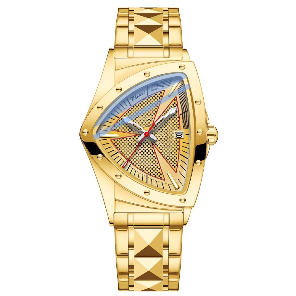 CHENXI Fashion Men's Watch Quartz Wristwatch Casual Hollow Triangle Watch Luxury Men's Gift Clock Relojes Para