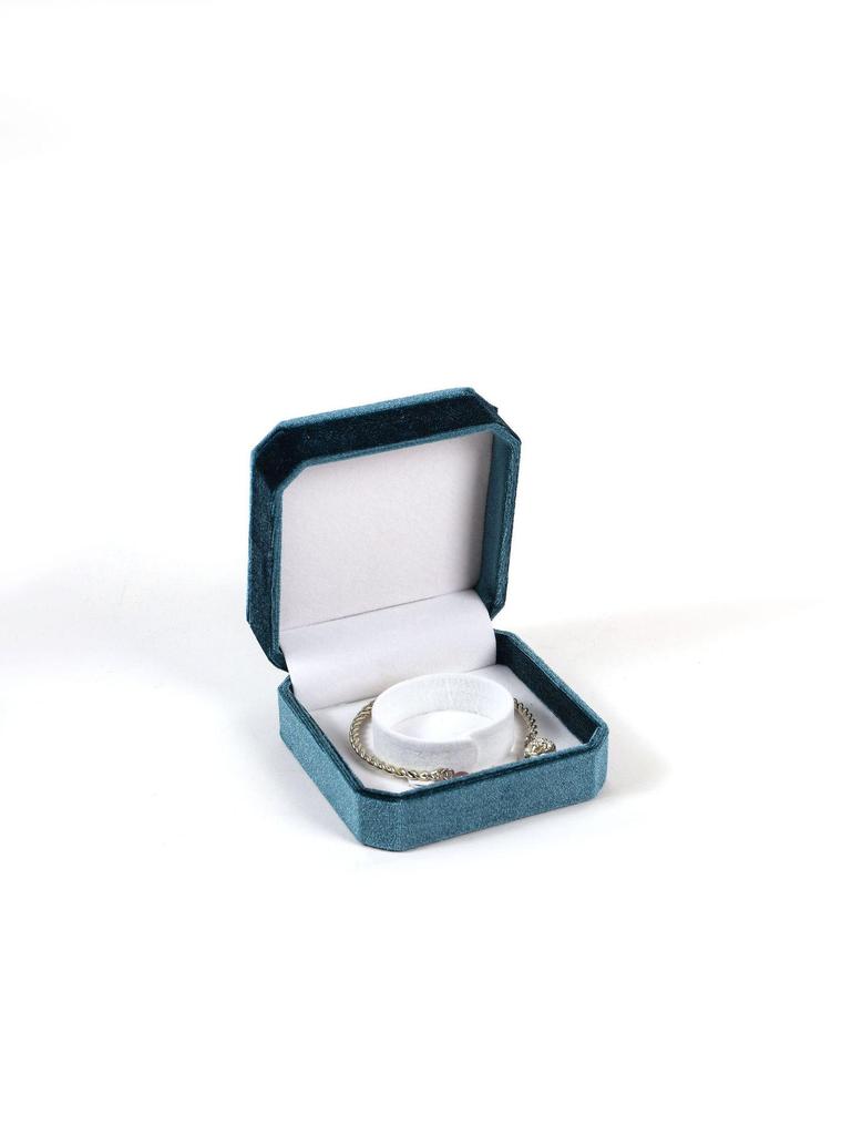 Элегантная бархатная восьмиугольная шкатулка для колец, браслетов, ожерелий и подвесок