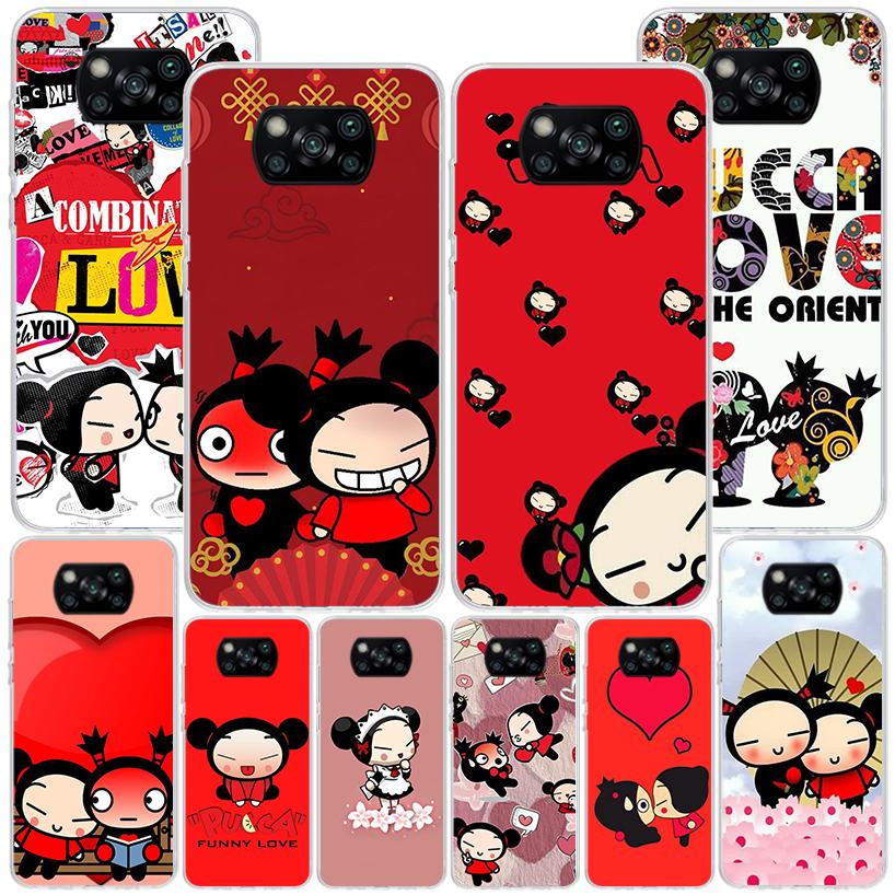 Cute Cartoon Pucca Garu Phone Case For Xiaomi Poco X7 X6 X5 Pro F7 Ultra Redmi 15C 15 13C 13 12C 12 10 10A 10C 9 9A 9C 9T Cover