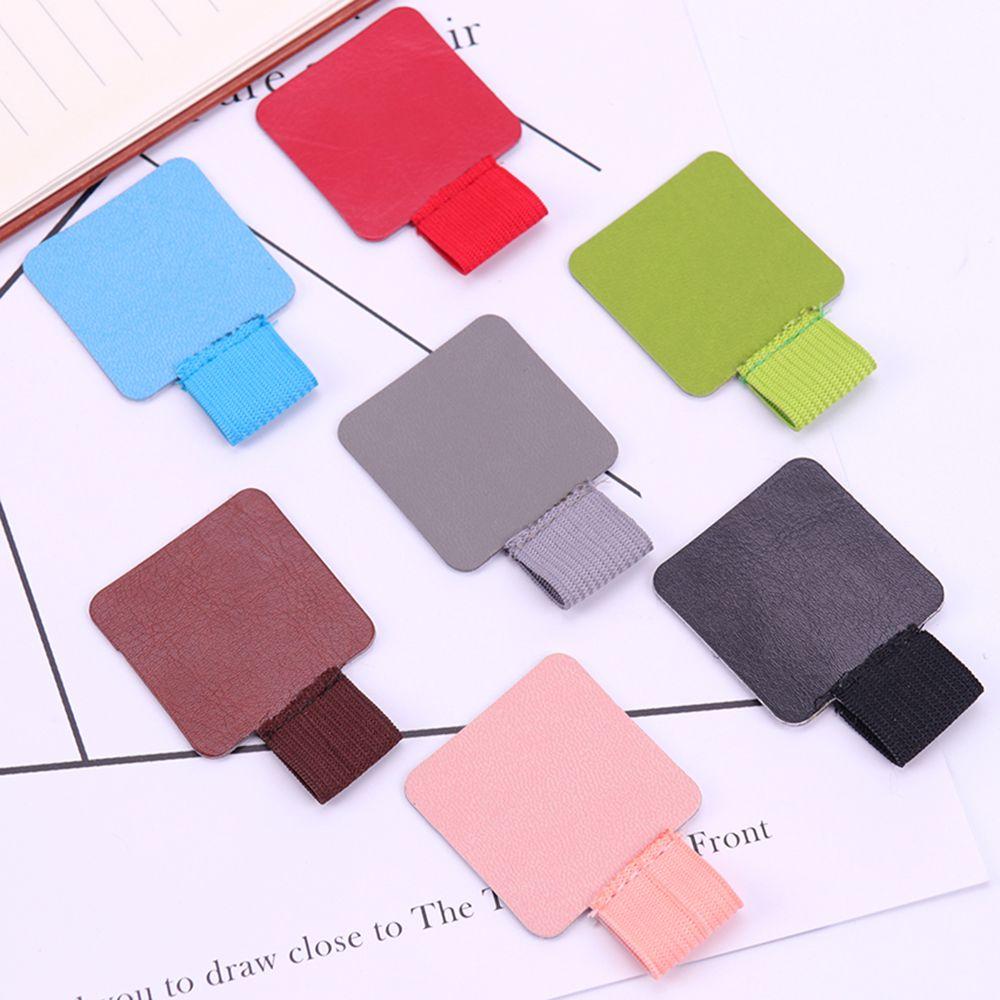 Desk PU Leather Notebooks Clipboards Office Accessories Clip Pencil Holder Pen Organizer Pen Clips