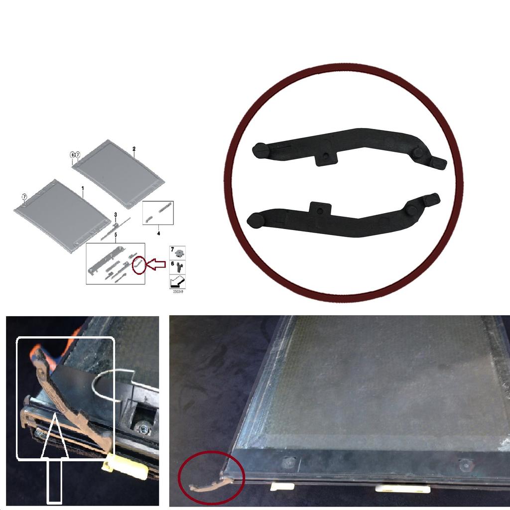 BSR542 2 шт. Задние детали направляющей шторки люка для BMW 3 E91 5 E61 X3 E83 X5 E53 E70 Cullinan RR31 54107198762