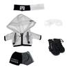 Niannyyhouse 15cm Plush Clothes, Loose Fit, Black and White Suit, Headband, Hoodie, Colorblock Shorts, Glasses, Shoes, Cotton Doll Clothes (White,