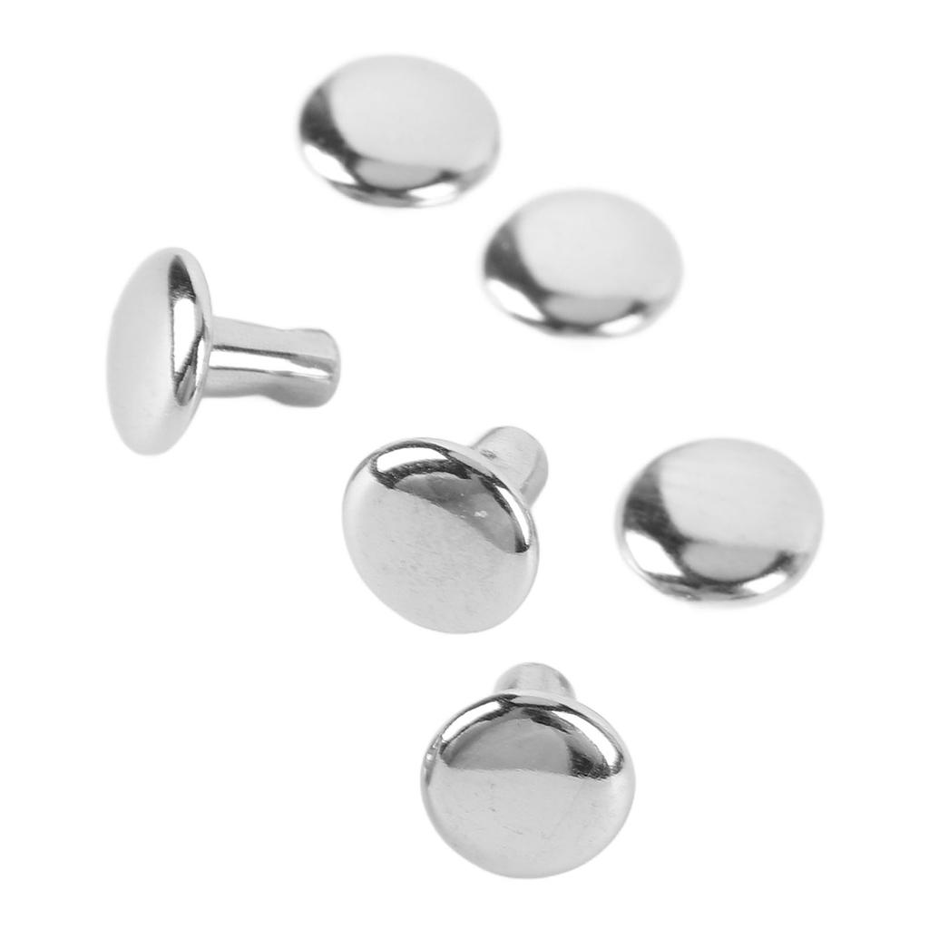 500 комплектов заклепок с двойной крышкой 6x6 мм из нержавеющей стали для изделий из кожи и одежды