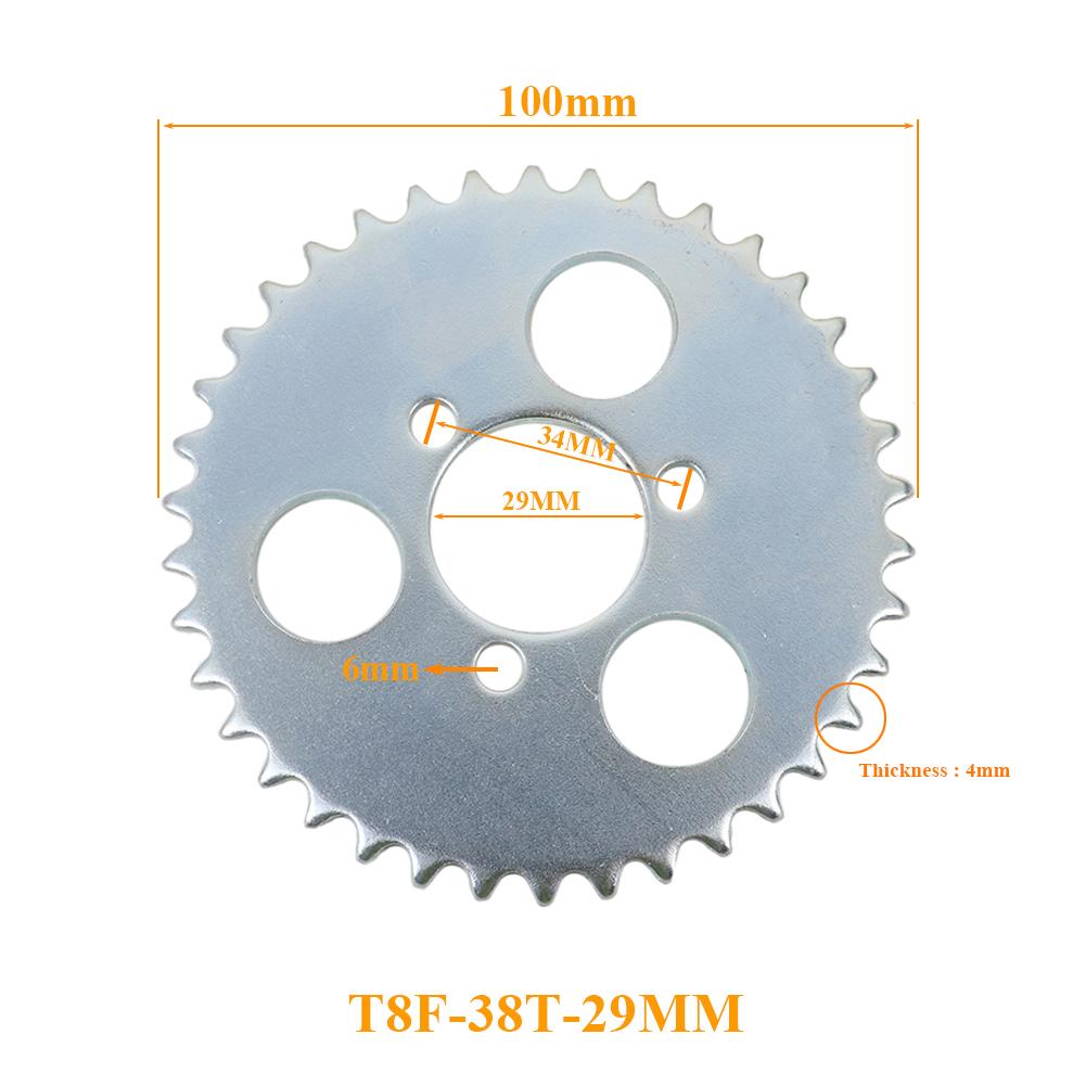 47cc 49cc T8F Цепь 35T 38T 44T 54T 64T 26MM 29MM 35MM 54MM Зубья Звездочка Комплекты Для Мини Мото Квадроцикла Квадроцикла 2-тактный Двигатель Запчасти