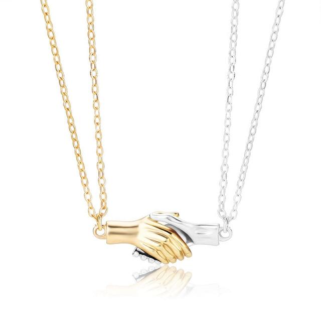 2 шт. Магнитное ожерелье для пары «держись за руки», ожерелье для влюбленных, держащихся за руки, для женщин и мужчин, модные ювелирные изделия, подарок, тренд