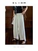 Xiao Li Plus Size Women's Milk Skin Balloon Pants: Easy-Care, Wrinkle-Resistant, Hip-Slimming Casual Summer Pants.
