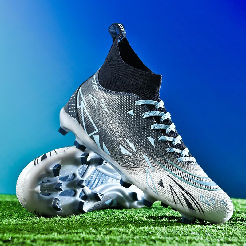 2024 дышащие футбольные бутсы AG Spike для мальчиков, взрослых, студентов, TF Shattered Nails King, высокие тренировочные кроссовки для женщин