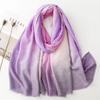Однотонный градиент омбре с мерцающим блеском, бахрома, вискозные шали, шарф, высококачественная накидка, пашмина, палантин, буфандас, мусульманский хиджаб 180*90 см