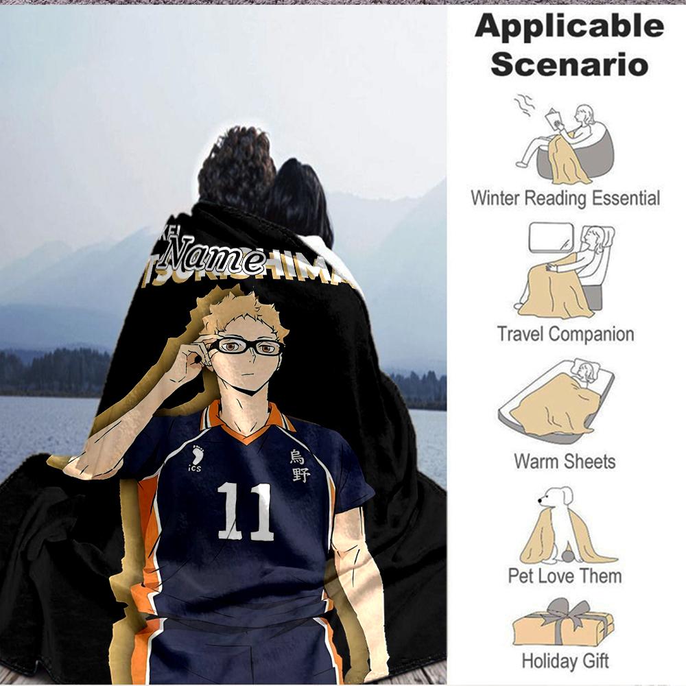 Custom 1pc Volleyball Player Action Blanket, Soft And Comfortable Blanket, Casual Warm, Camping Travel Blanket, Birthday Gift Q91274
