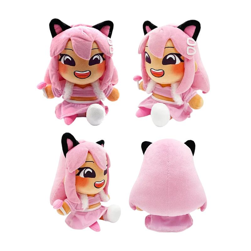 Layla Roblox Youtube Plush Toy Soft Stuffed Cartoon Cat Doll Collectible For Gaming Fans Home Decor Sofa Bedroom Car Gift