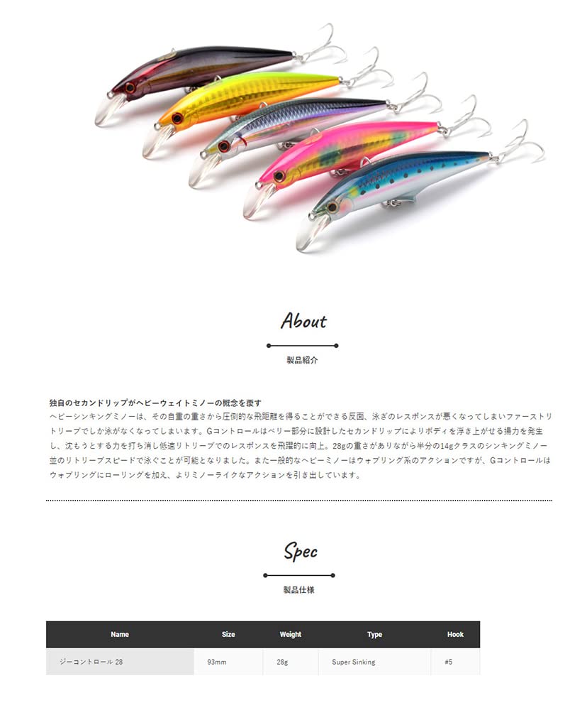 Jackson Minnow G Control 28 93мм 28г Antact CKI Воблер