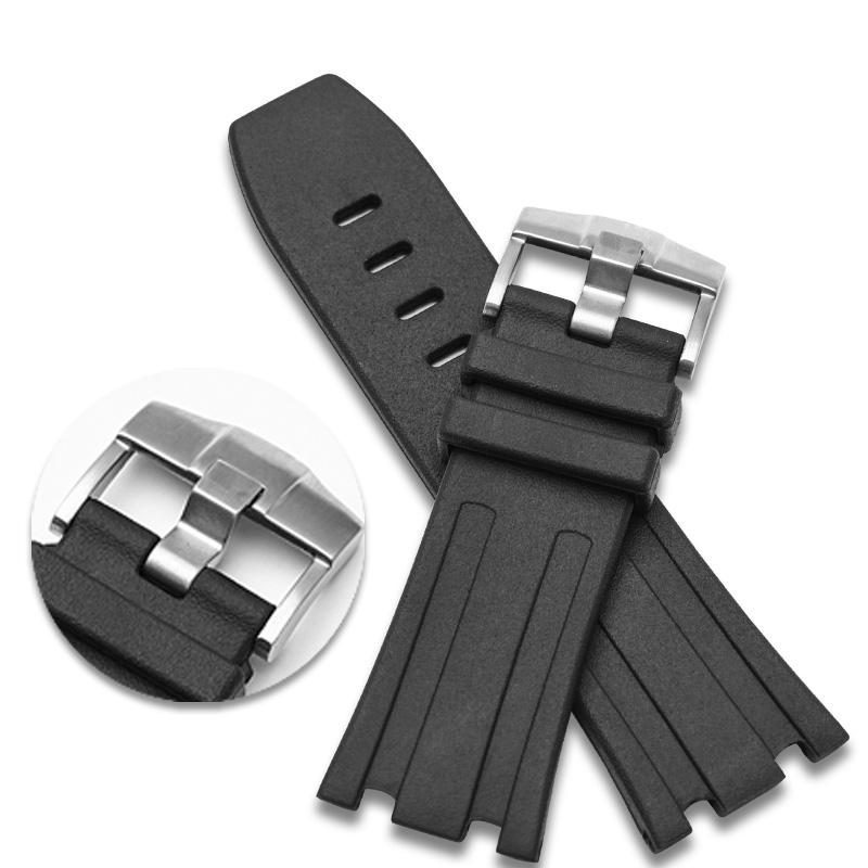 Классический черный ремешок для часов Audemars и Piguet Royal Oak Strap FOR AP 15710 26470 резиновый ремешок для часов с пряжкой-пряжкой, силиконовый ремешок 28 мм