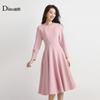 Light luxury nail bead ultra slim cut dress