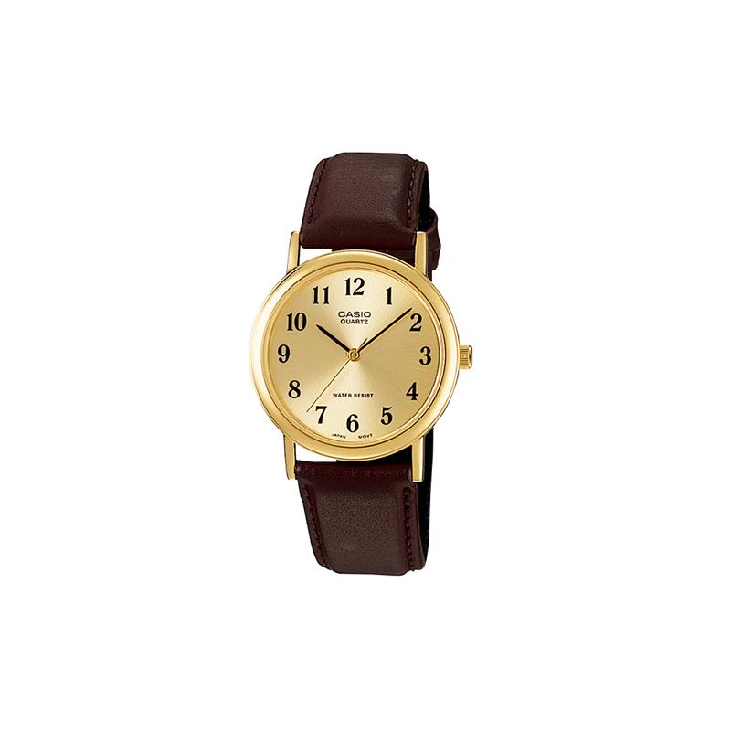 Casio Серия STANDARD, простой, модный, деловой и повседневный, классическая стрелка, цифровой дисплей, водонепроницаемый, кварцевый механизм, кожаный MTP-1095Q-9B1