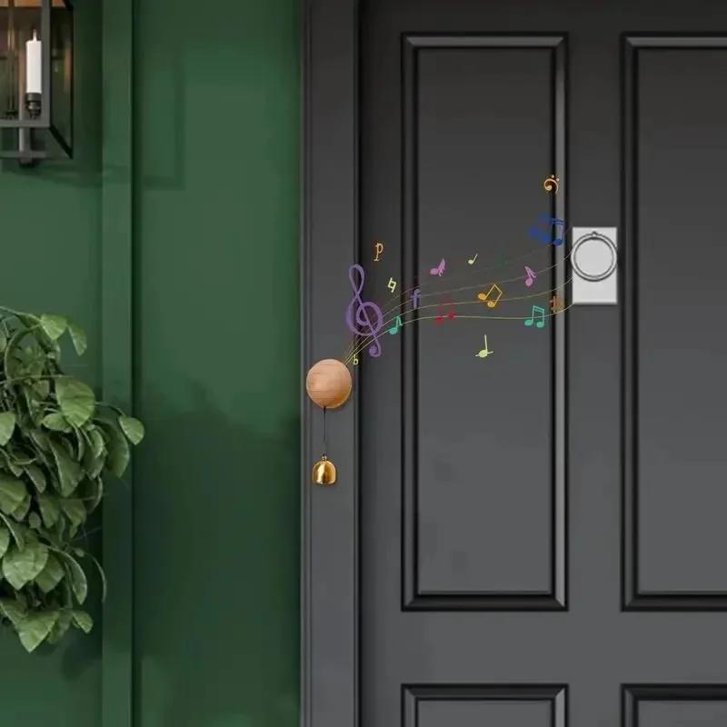 Magnetic Wood Doorbell Chime - Wood Wind Chime, Shopkeepers Door Bell, For Door Opening, Business Doorbell, Doorbell Ornament