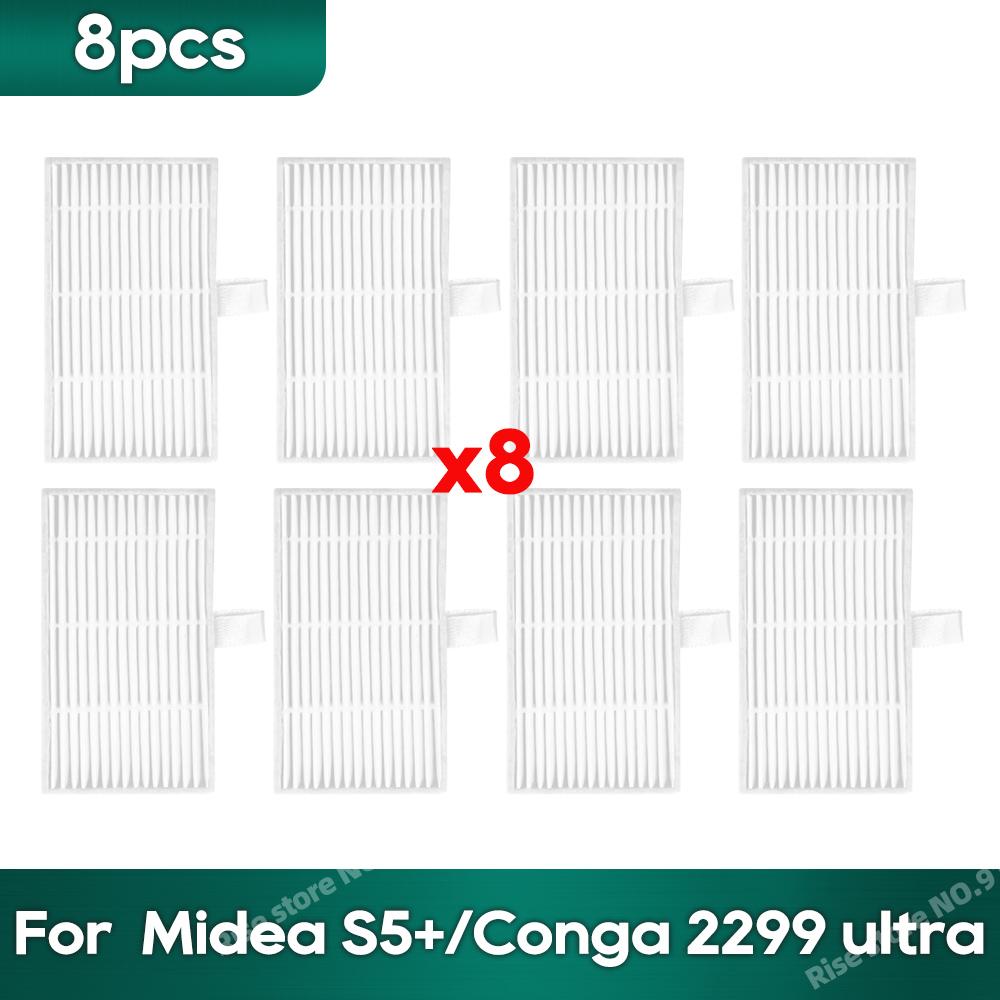 Подходит для Midea S5 Plus, Conga 2299 Ultra Home X-Treme Genesis Аксессуары для пылесоса Мешок для пыли Hepa-фильтр Ролик Боковая щетка Швабра