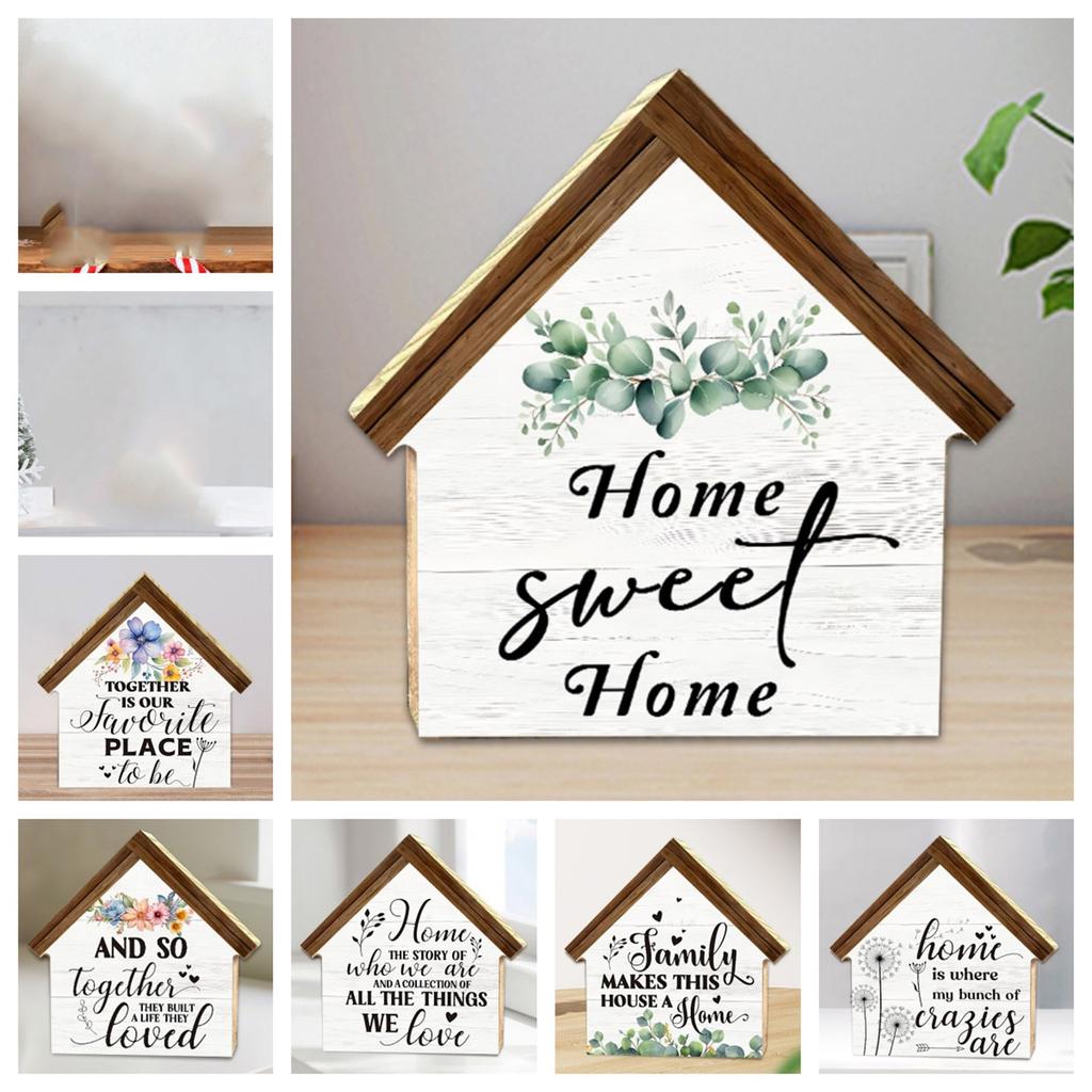 6pc Bird Shaped Wooden Signs, Wooden Tabletop Decorations, Handicrafts, Wooden Home Decor Ornaments