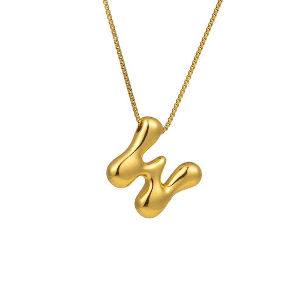 Alphabet Letter Pendant Necklace Gold Color A-Z Letter Clavicle Chain Delicate Women Choker  Women