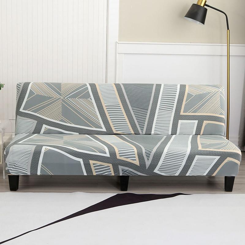 Чехол на футон без рукавов с цветочным принтом, эластичный чехол на диван-кровать, защитник мебели без подлокотников с эластичным низом, 1 шт.