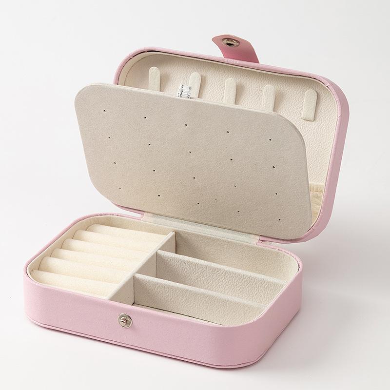 Горячая Распродажа 2024 Портативная Шкатулка Для Ювелирных Изделий Органайзер Для Ювелирных Изделий Дорожный Кейс Для Ювелирных Изделий Шкатулки Для Хранения Из Кожи На Пуговицах Застежка-Молния Ювелирные Изделия